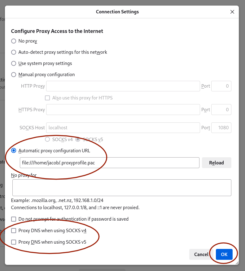 firefox proxy setup